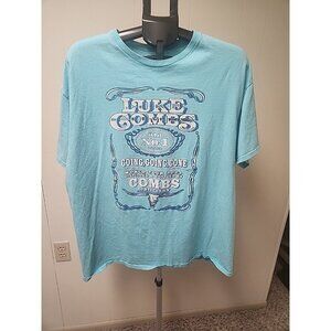 Luke Combs Going Going Gone World Tour 2023 Tshirt Light Blue Size Large